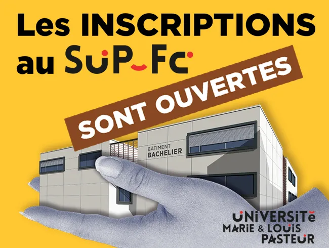 Inscription au SUP-FC jusqu'au 28 octobre
